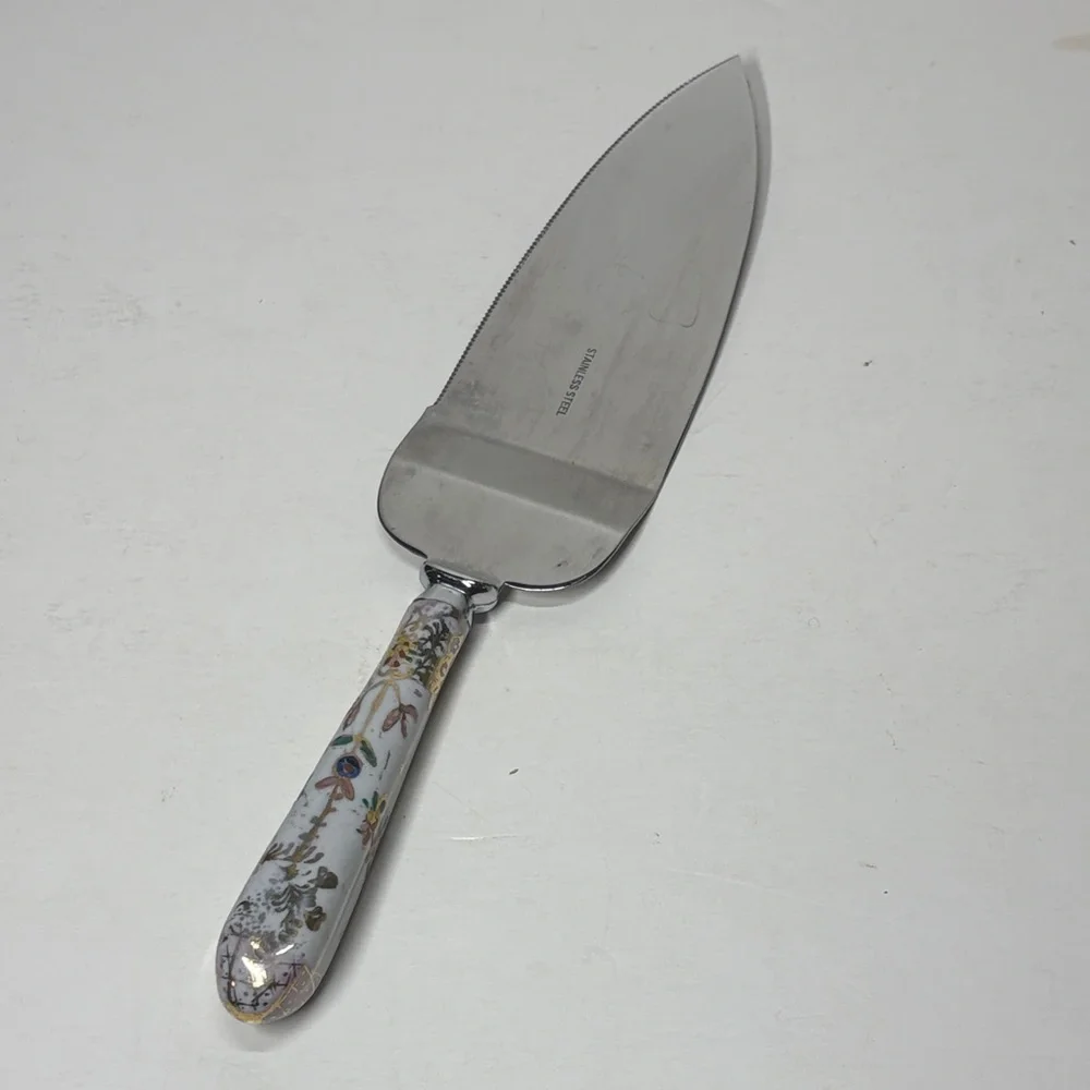Vintage Floral Handle Cake Server